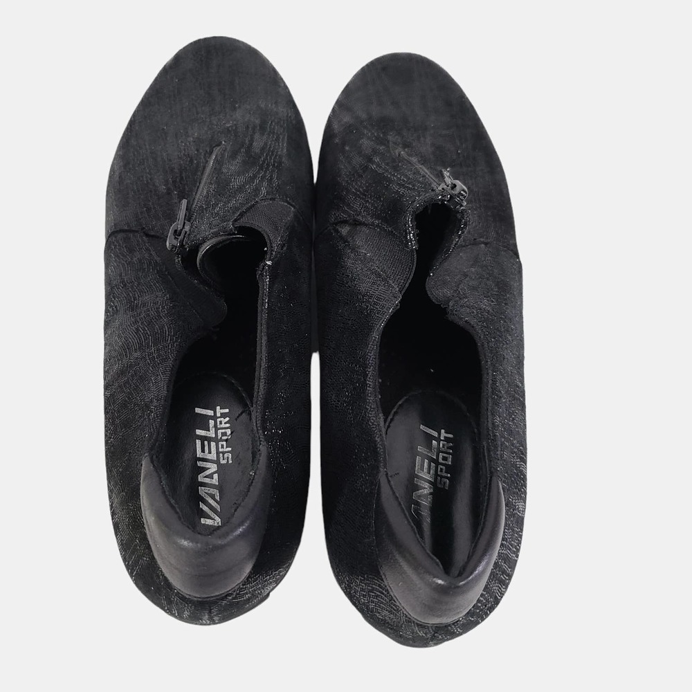 Vaneli Sport Front Zip Sneaker Nubuck Reptile Leather Comfort Shoes Black 9 - Picture 7 of 9